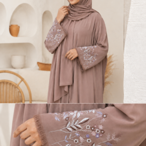 Aafrozah Beige Abaya