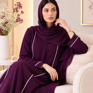 Majestic Plum Abaya
