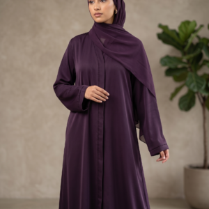 Plain Purple Abaya (Nida)