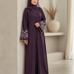 Aafrozah Purple Abaya