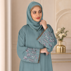 Aafrozah Teal Abaya