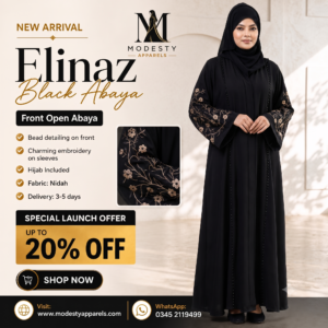 Elinaz Black Abaya