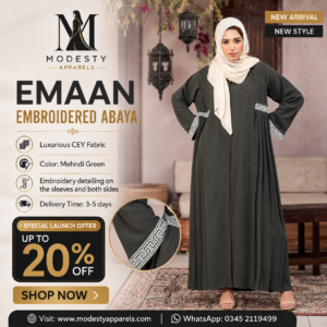 Emaan Embroidered Abaya