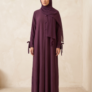 Haya Luxe Abaya(Plum)