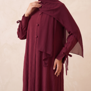 Haya Luxe Abaya (Reddish Mehroon)