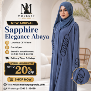 Sapphire Elegance Abaya