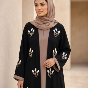 Black & Beige Abaya