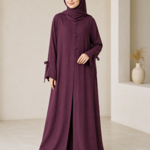 Haya Luxe Abaya(Plum)